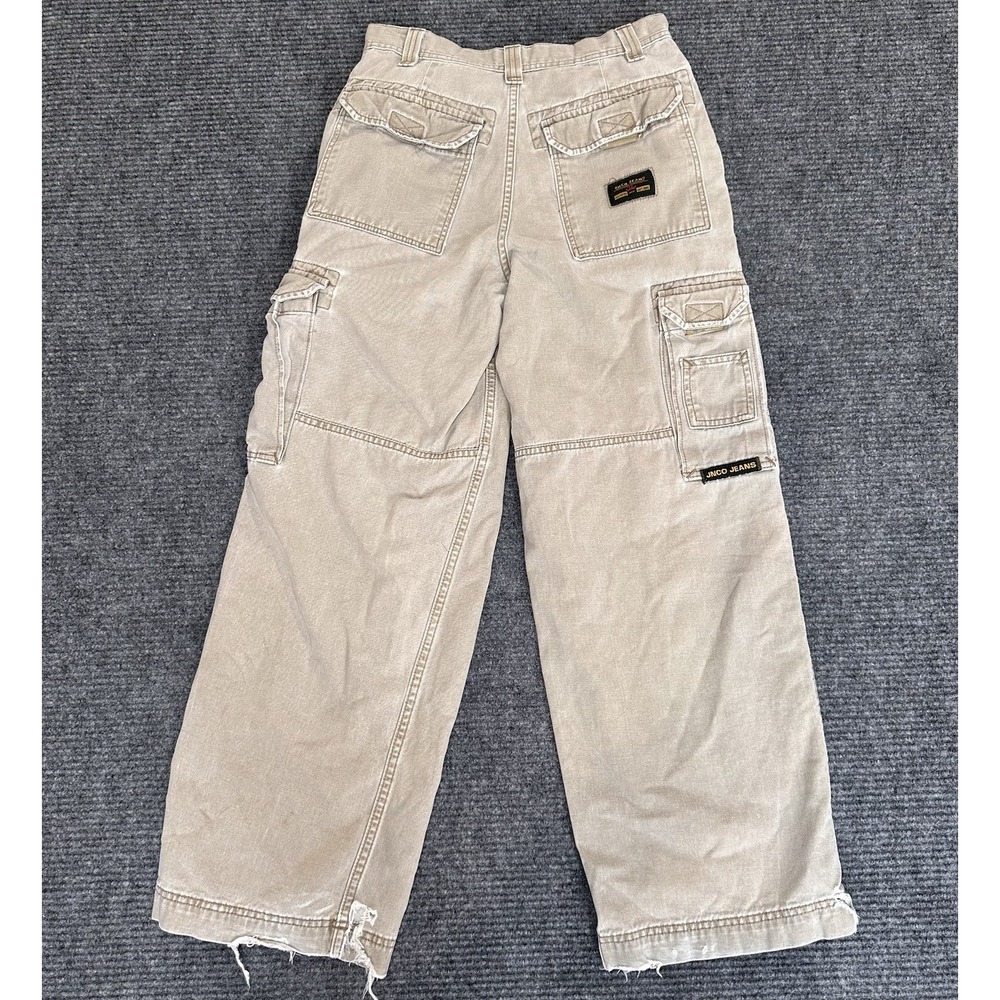 JNCO‎ Vintage Baggy Khaki Cargo Pants 29x30 Skater Y2K